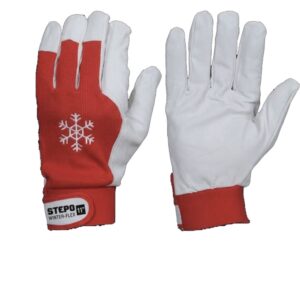 Žieminės natūralios ožkos odos darbo pirštinės STEPO WINTER-FLEX ( 12 vnt. )