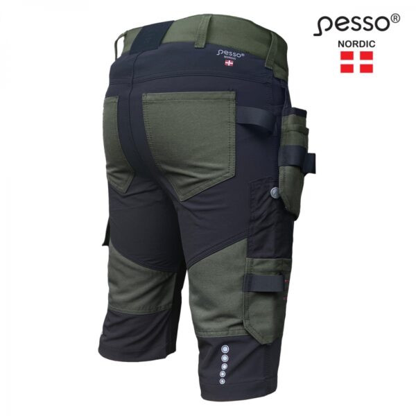 Darbo šortai Pesso TITAN Flexpro 125, žali - Image 2